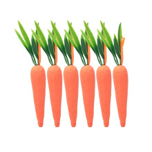 6 rustieke paaswortelornamenten (15 cm), met touw, voor kleine kerstbomen, lente, Thanksgiving en huisfeesten – passen bij paasdecoraties