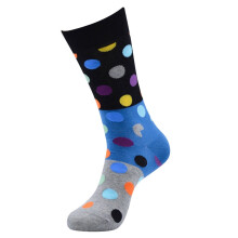Herren-Socken mit Punktmuster, farblich abgesetzte Baumwollsocken – trendige, geometrische Wadensocken für den Alltag, kompatibel mit Gary