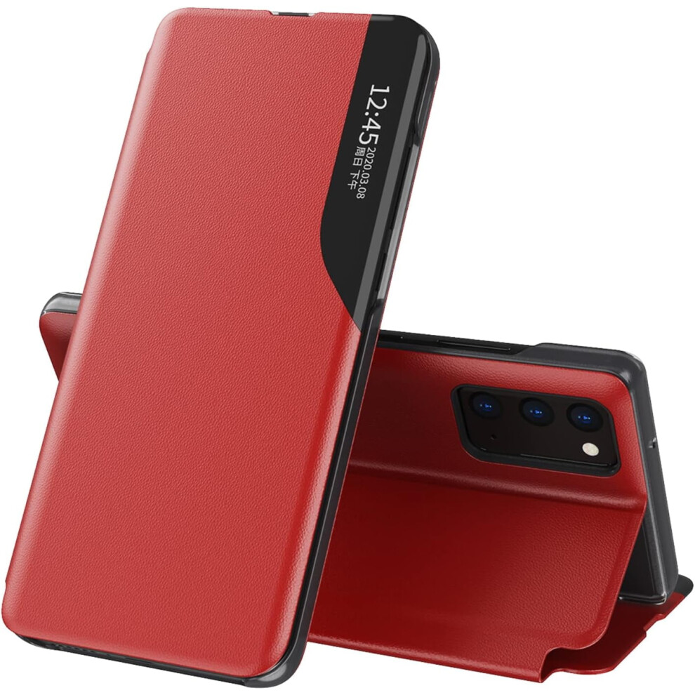 Clear View Leather Flip Case With Kickstand & Magnet For Compatible With Samsung Note 20 Ultra Â Protective Cover 9193271110187