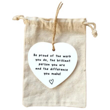 Cadeau de Saint-Valentin : Plaque décorative en forme de cœur – Cadeau de remerciement, d’adieu ou pour un collègue, compatible avec les