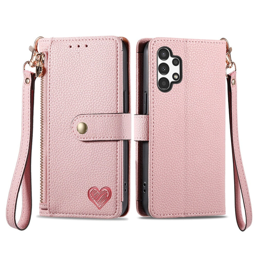 Samsung Galaxy A13 4G Leather Wallet Case Pink 9122141666851
