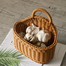Natural Seagrass Wall Hanging Basket – Wicker Storage & Planter with Handle, Farmhouse Decor, Compatible with Home/Garden/Wedding