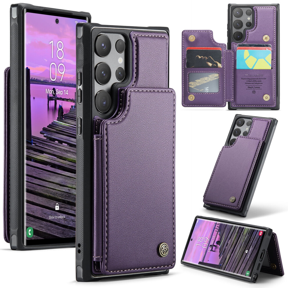 Caseme Leather Case For Compatible With Samsung S24 Ultra – Rfid Wallet, Kickstand, Magnetic Clasp, Shockproof 9193271110576