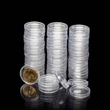 30PCS Clear Coin Capsules for Morgan Silver Dollar – 20/25/27/30/35/40mm Plastic Holders, Compatible with Silver Dollar