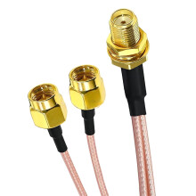 SMA Splitters Cable SMA Female to Double SMA Male Connectors Extension Pigtail Cable RG316 for 4G Routers Networking