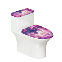 Ensemble de 2 housses de protection anti-poussière pour WC, en polyester extensible avec base élastique, qui restent bien en place et sont