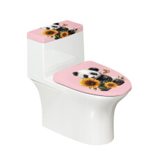 Ensemble de housses de toilettes extensibles anti-poussière pour salle de bain d'hôtel, avec base et bords élastiques, facile à nettoyer, motif