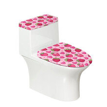 Housse de siège de toilette en polyester tendance, fond élastique, forme en U souple, s'adapte à toutes les toilettes, reste bien en place, motif