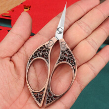 Retro Stainless Steel Scissors – Small Tailor Scissors, Pointed Tip, Compatible with Office & Handmade Use