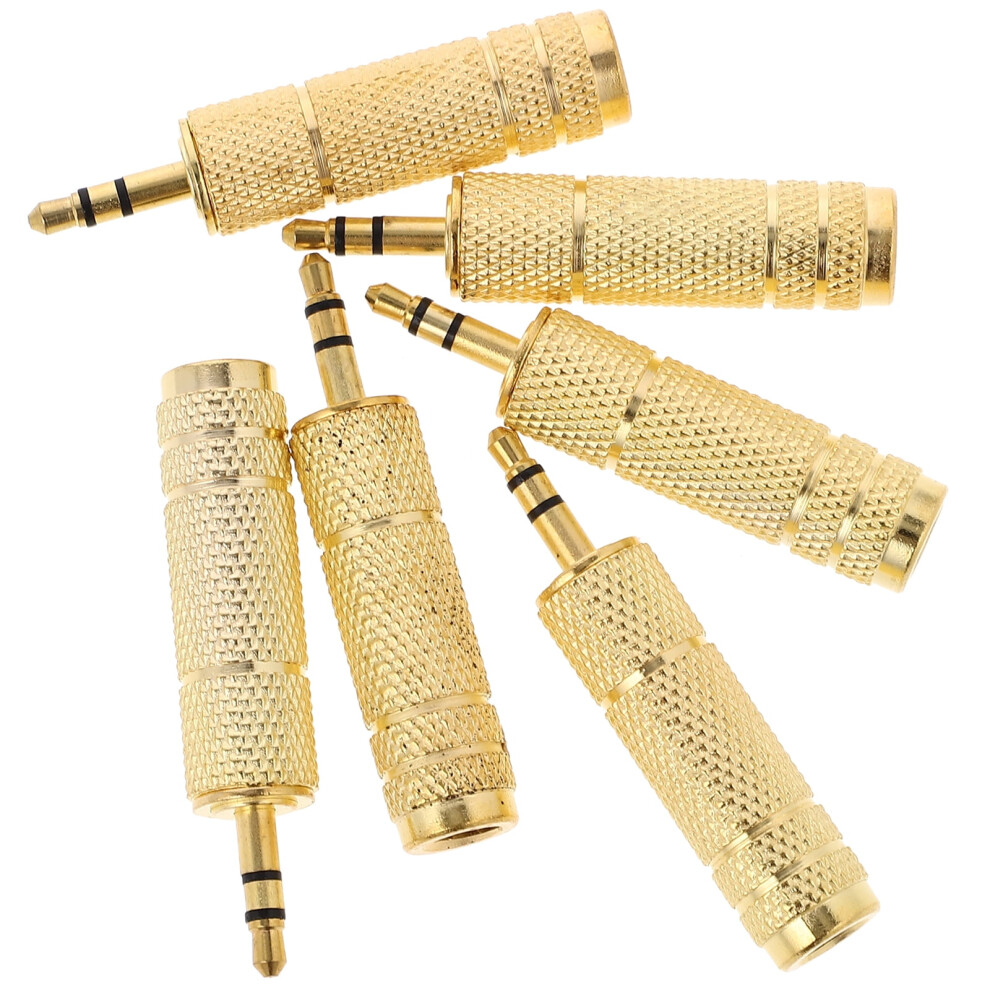6 Pcs 6.35Mm To 3.5Mm Audio Adapter Headphone Earphones Microphone Jack Guitar Cable 9327961756755