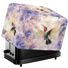 Hummingbird Flowers Print 2 Slice Toaster Dust Cover for Kitchen, Polyester Fabric Small Appliance Protector, Water-resistan Toaster Oven Cover