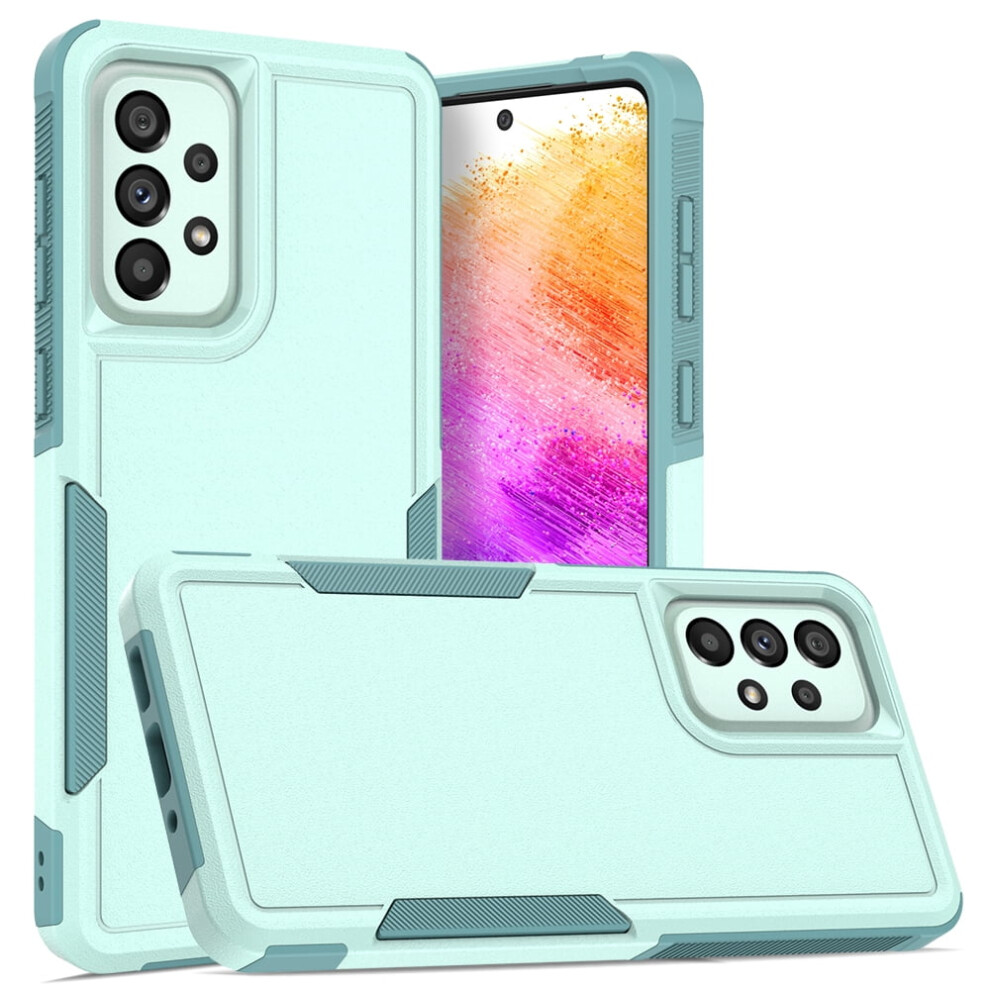 Defender Case For Compatible With Samsung Galaxy A73 5G Â Heavy Duty, Dustproof, Shockproof, Non-Slip, Light Green 9327961759589