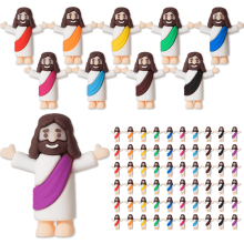 110 Pcs Mini Jesus Figurines for Easter Egg Stuffers, Baptism Gifts, Hide & Seek – Multicolor, Compatible with Christian Celebrations