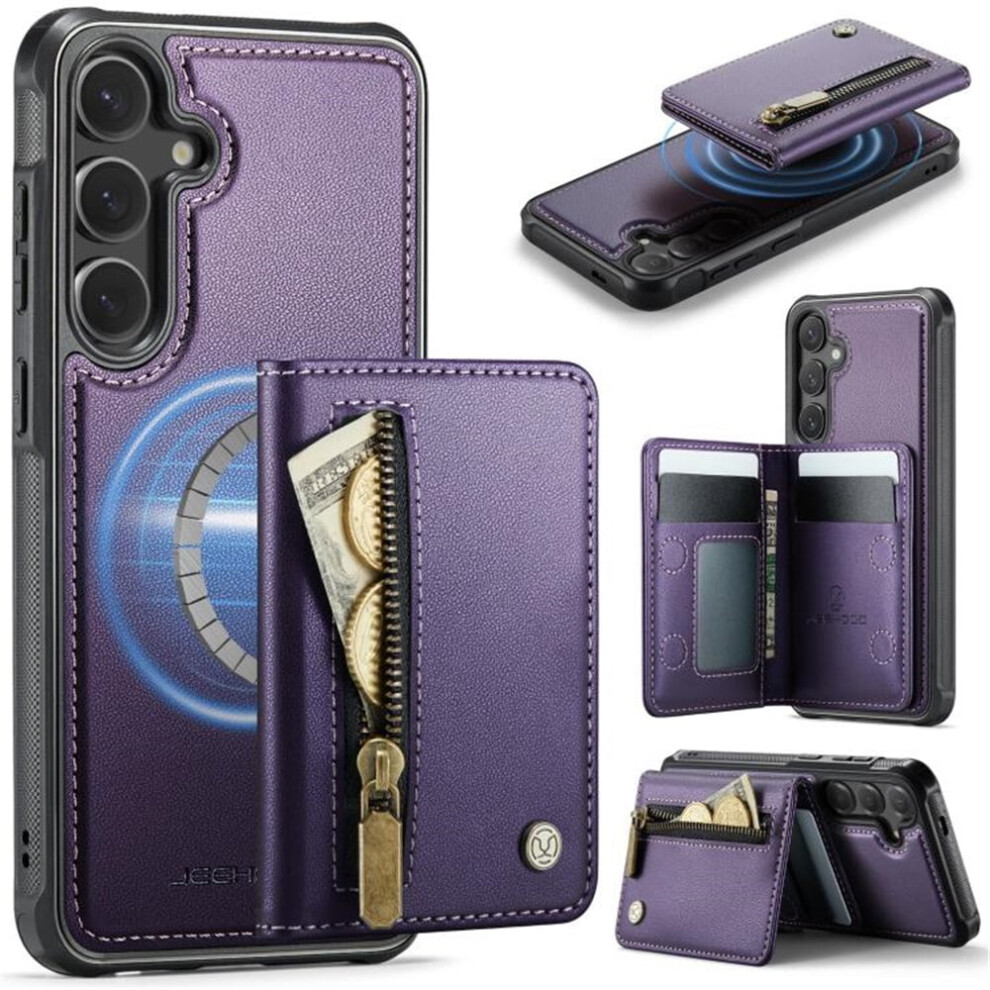 Compatible With Samsung Galaxy A15 5G/4G Magsafe 2-In-1 Pu Leather Wallet Case With Rfid Blocking, Ring Holder, Kickstand & Wrist Strap 9327961758087