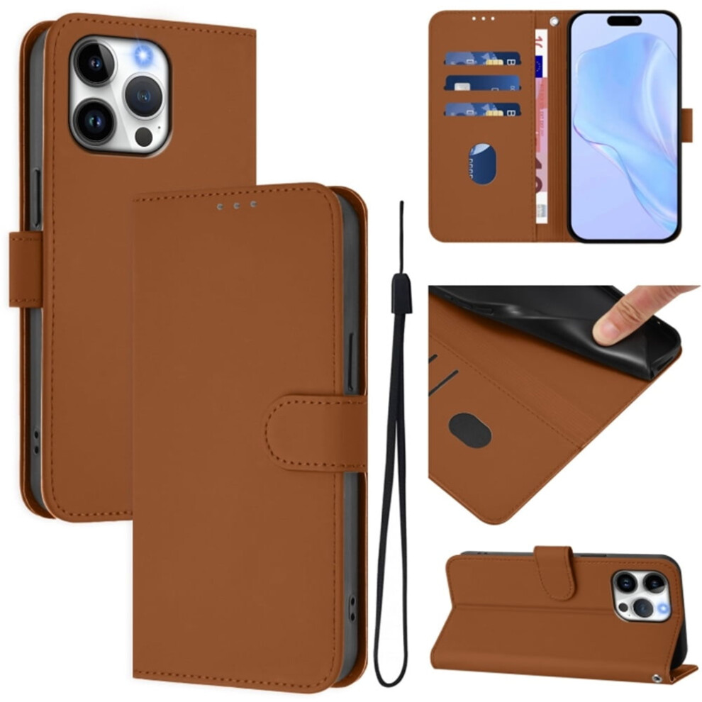 Pu Leather Wallet Case For Iphone 13 Pro Max With Brown 913211583180
