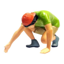 1/87 Climbing Mountain Model Figure Miniature Action Figurines People Figurines Tiny People Model Model Trains People Figures for Dollhouse Green