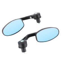 2Pcs Motorcycle Rearview Mirrors, Black, 19cm x 5.3cm
