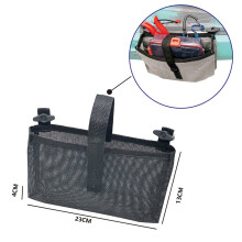 1 Pc Black Nylon Marine Gear Mesh Bag (9.06x5.12x1.57") – Tackle Box, Side Pouch, Compatible with Kayak, Canoe, Dinghy, Yacht