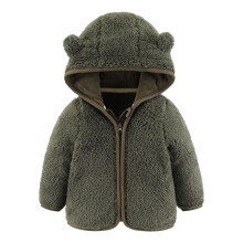 Baby Girls Boys Jacket Bear Ears Hooded Outerwear Zipper Warm Winter Coat Toddlers Cot