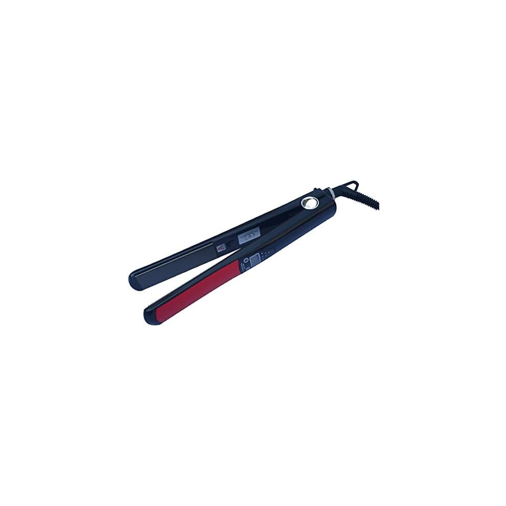 2-in-1 Ceramic Hair Straightener & Curler with Digital Controls, Anti-Static, Compatible with All Hair Types