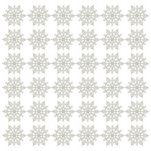 Christmas Snowflake Ornament Silver Plastic 36 pcs
