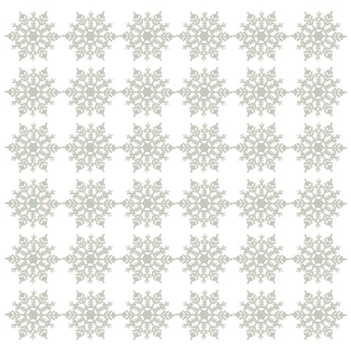 Christmas Snowflake Ornament Silver Plastic 36 pcs