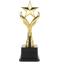 ibasenice Golden Plastic Trophy Award for Party Decor Compact Size with Fine Workmanship