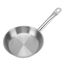 20cm 304 Stainless Steel Uncoated Frying Pan – Thick‑Body, 3‑Ply Heat‑Spread, Universal Cooktop Compatibility