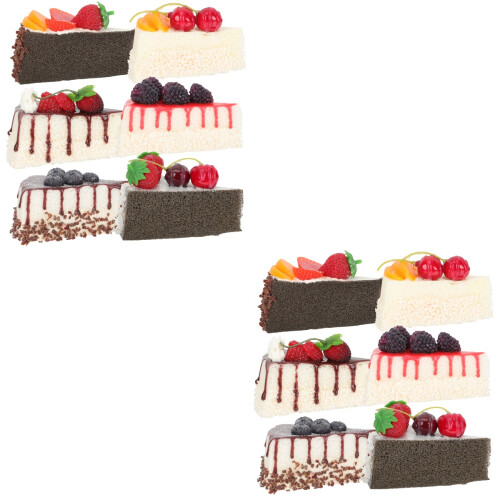 12Pièces Gâteaux Slices Simulés Colorés Pour Éducation Et Décor 2
