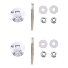 Long Push Button Quick Release Hood Pins Bonnet Lock Clip Bumper Kit