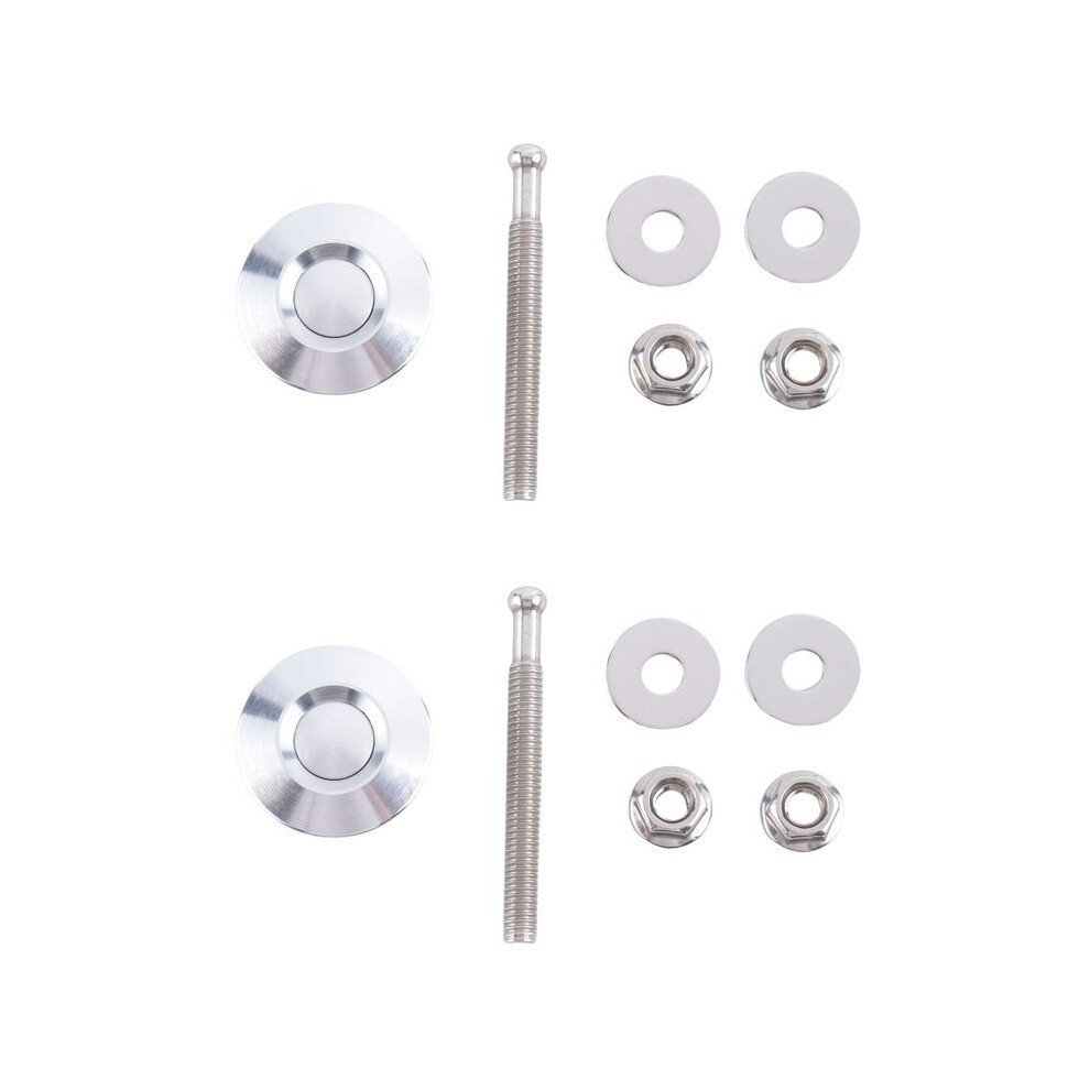 Long Push Button Quick Release Hood Pins Bonnet Lock Clip Bumper Kit 6033505734761