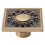 Square Brass Shower Drain, Elegant Solution for Kitchen Bathroom Floors, High-Density Filter Drain with Retro Style Design 1