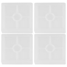 Silikon Untersetzer Formt Silikon Harz Form, Klare Epoxid Form Teile Für Das Gießen Mit Harz, Beton, Zement Und Polymer Lehm (4 Pack Quadrat Formen)