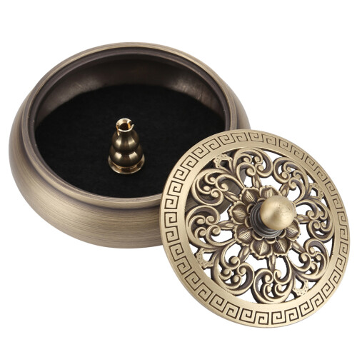 Decorative Art Piece Copper Incense Burner Exquisite Workmanship Corrosion Resistant Rust Proof Non Fading Multi Function Fireproof Cotton High 1