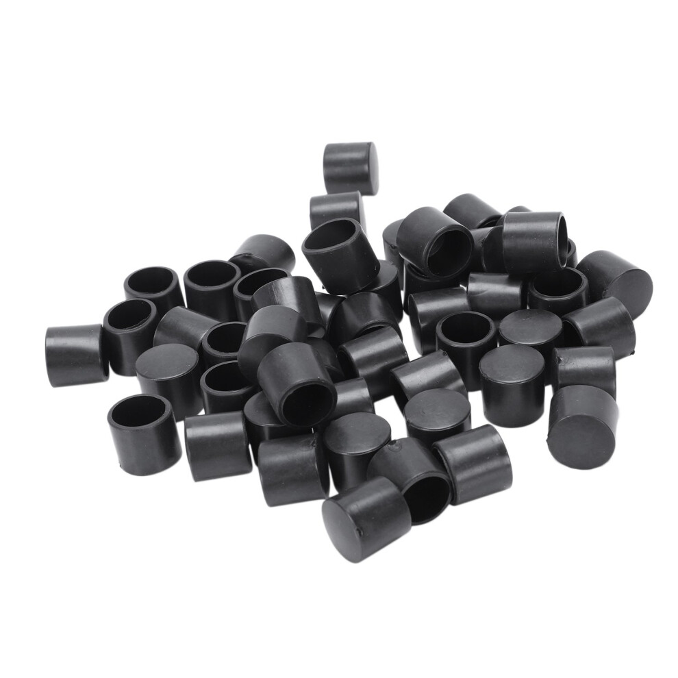 50 Pcs Black Rubber Pvc Flexible Round End Cap Round 12Mm Foot Cover 4712269090635