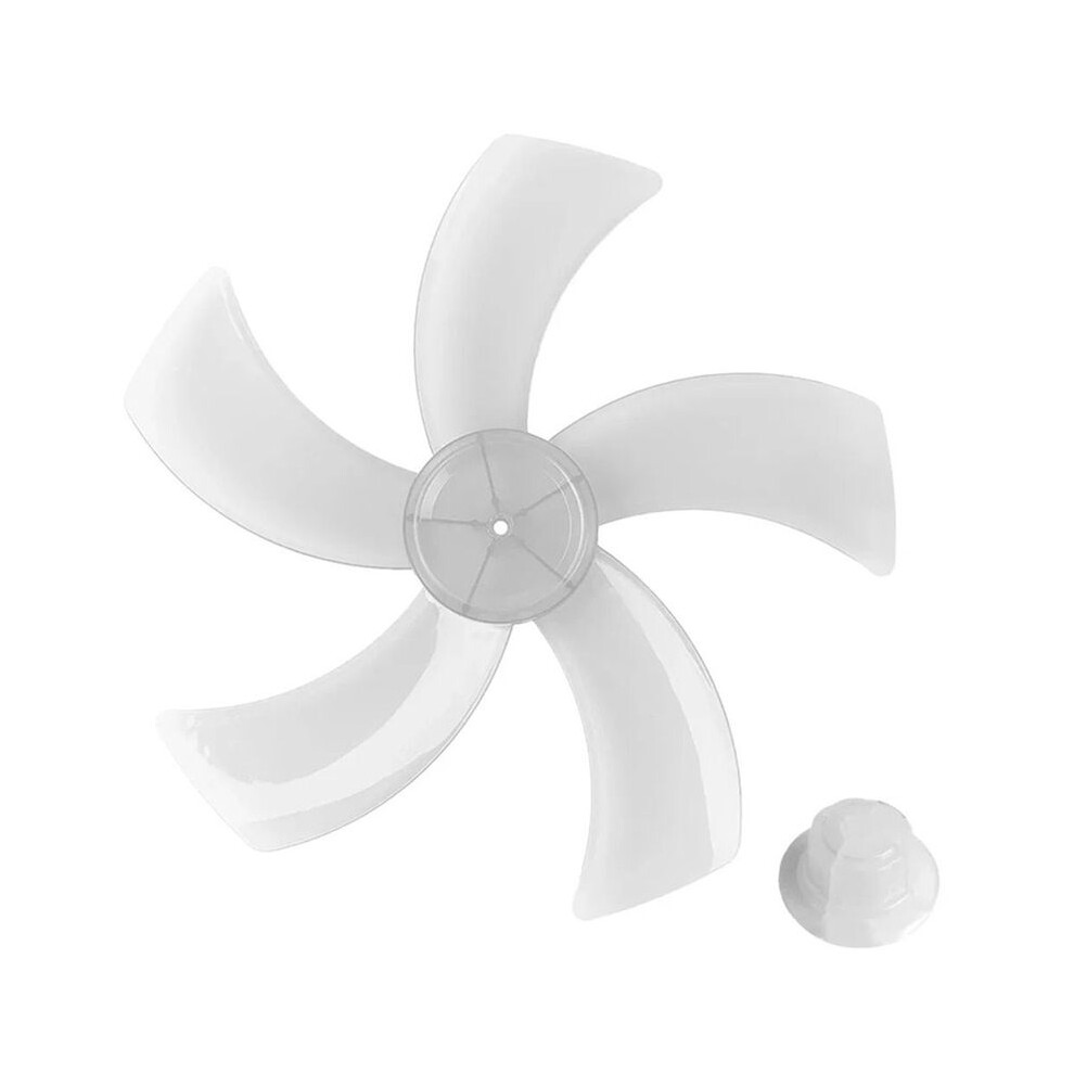 Tlily 12 Inch Plastic Fan Blade 5 Blades With Nut Cover For Standing Pedestal Fan Leaves Table Fanner General Accessories,A