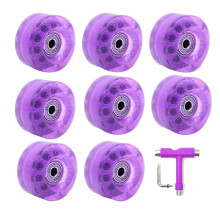 8 Pack 32 x 58mm 82A Roller Skate Wheels with Bearing,with Multi-Function Skateboard Roller Skating Accessories