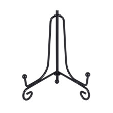 1 pcs Iron Easel Classic Display Stand Bowl Plate Photo Frame Book Artwor Black 4 inches 10.5cm
