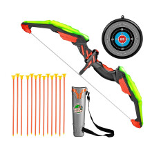 Bow and Archer Set for Kids - Archery Toy Set - LED Light with 13 Suction Cup Arrows, Target & Quiver