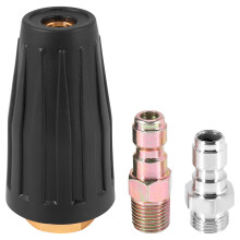 Pressure Washer Rotating Spray Turbo Nozzle Universal For Hot And Cold Water 3,000 Psi, 3.0 Orifice, 3.0 Gpm With 1/4 inch Quick Connect Plug (Black