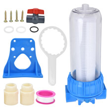Optimized Water Filtration System, Point of Use Filtration with10Inch Transparent Water Filter Housing, Supports Heavy Sediment Applications,