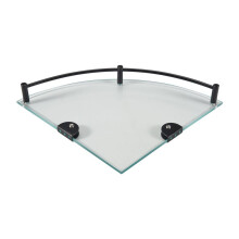 Bathroom Shelves, Bathroom Glass Corner Shelf Wall Mounted ,Tempered Glass Shelf for Storing Shower Gel/Soap-A