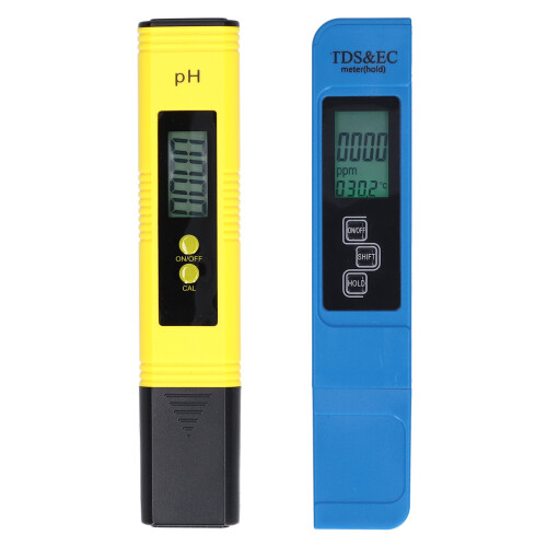 Essential Digital pH Meter, TDS Meter Combo For Hydroponics, Backlit Display, Removable Electrode Cover, And Stable Testing Performance