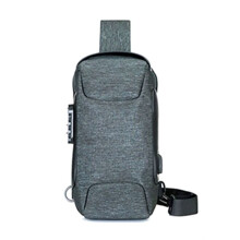 Waterproof USB Charging Anti-Theft Crossbody Bag with Lock, Portable Chest Pouch Backpack Green