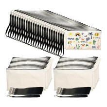 40-Pack Canvas Cosmetic Bags for Sublimation, Sublimation Blank Cosmetic Bags DIY Bags for Travel Toiletries