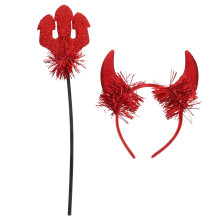 5Sets Hairband and Horns Set Halloween Party Cosplay Props