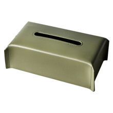 Tissue Box Synthetic Leather Napkin Case Living Room Tissue Paper Holder Desktop Home Tabletop Decoration Green
