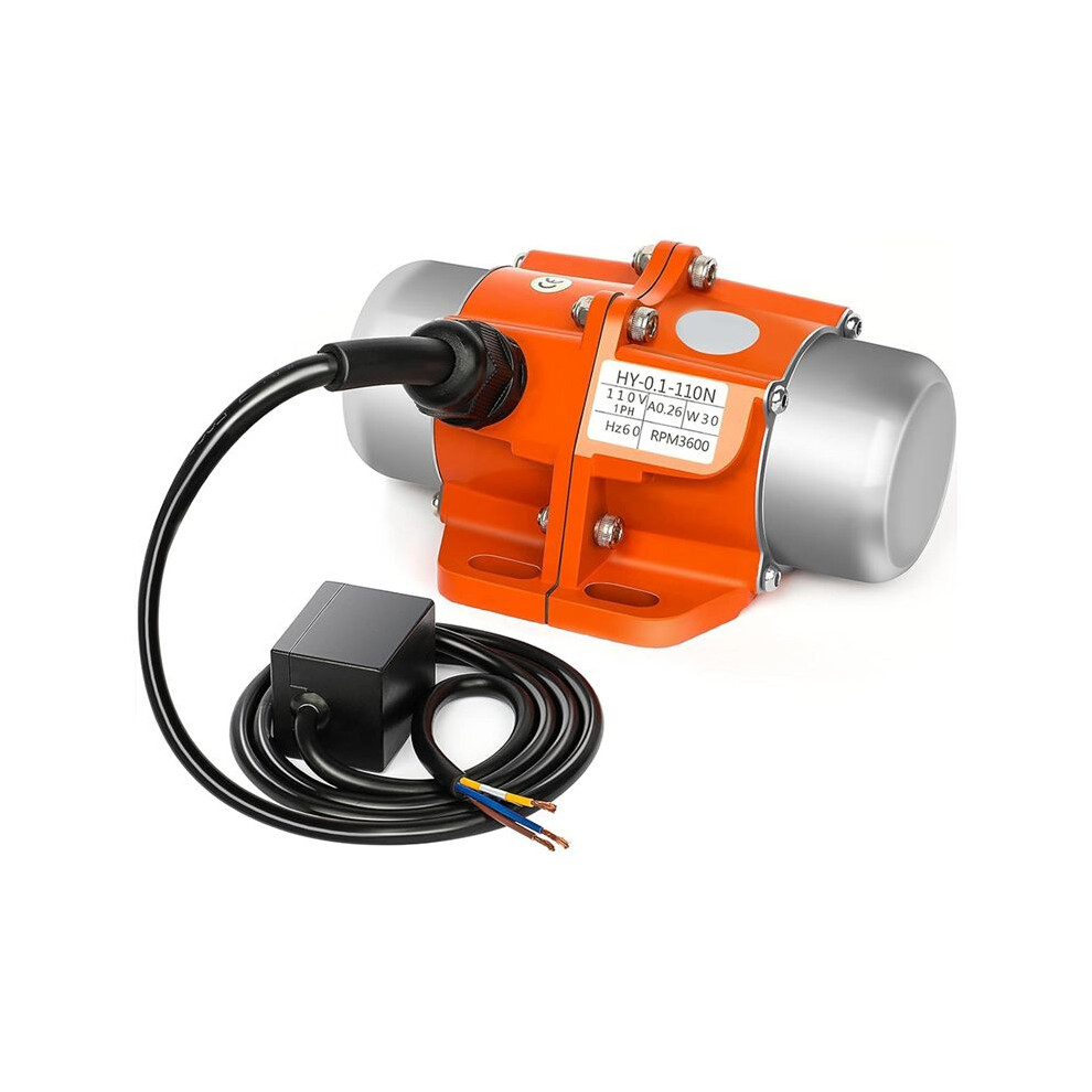 Concrete Vibrating Vibrator Motor, 30W Concrete Vibrator Waterproof Vibrating Motor 110V 3600Rpm For Shaker Table 4713642509867