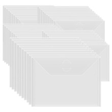 50Pcs 7x5In Storage Envelopes,Resealable Plastic Envelopes Pockets Storage Bag for Clear Stamp,Die Cuts,Scrapbook Paper