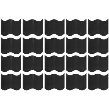 Garden Lawn Edging - 20 Pack Landscape Border Flexible Interlocking Edging Plastic Palisade Fence DIY Decorative